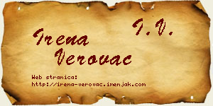Irena Verovac vizit kartica